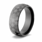 Black Soccer Ring - 8mm Zirconium 