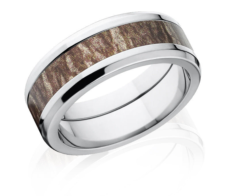 Mossy Oak Bottomland Ring - 8mm Tapered - Camo Ever After