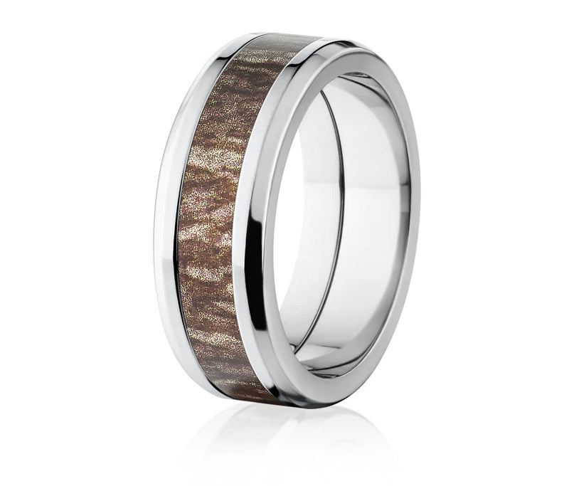 Mossy Oak Bottomland Ring - 8mm Tapered - Camo Ever After