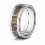 Hammered Edge Mossy Oak Camo Ring - 8mm 
