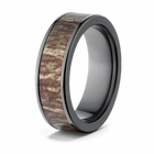 Mossy Oak Bottomland Black Camo Ring - Pick Width 