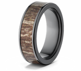 Mossy Oak Bottomland Black Camo Ring - Pick Width 