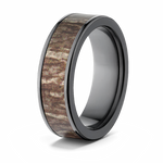 Mossy Oak Bottomland Black Camo Ring - Pick Width 