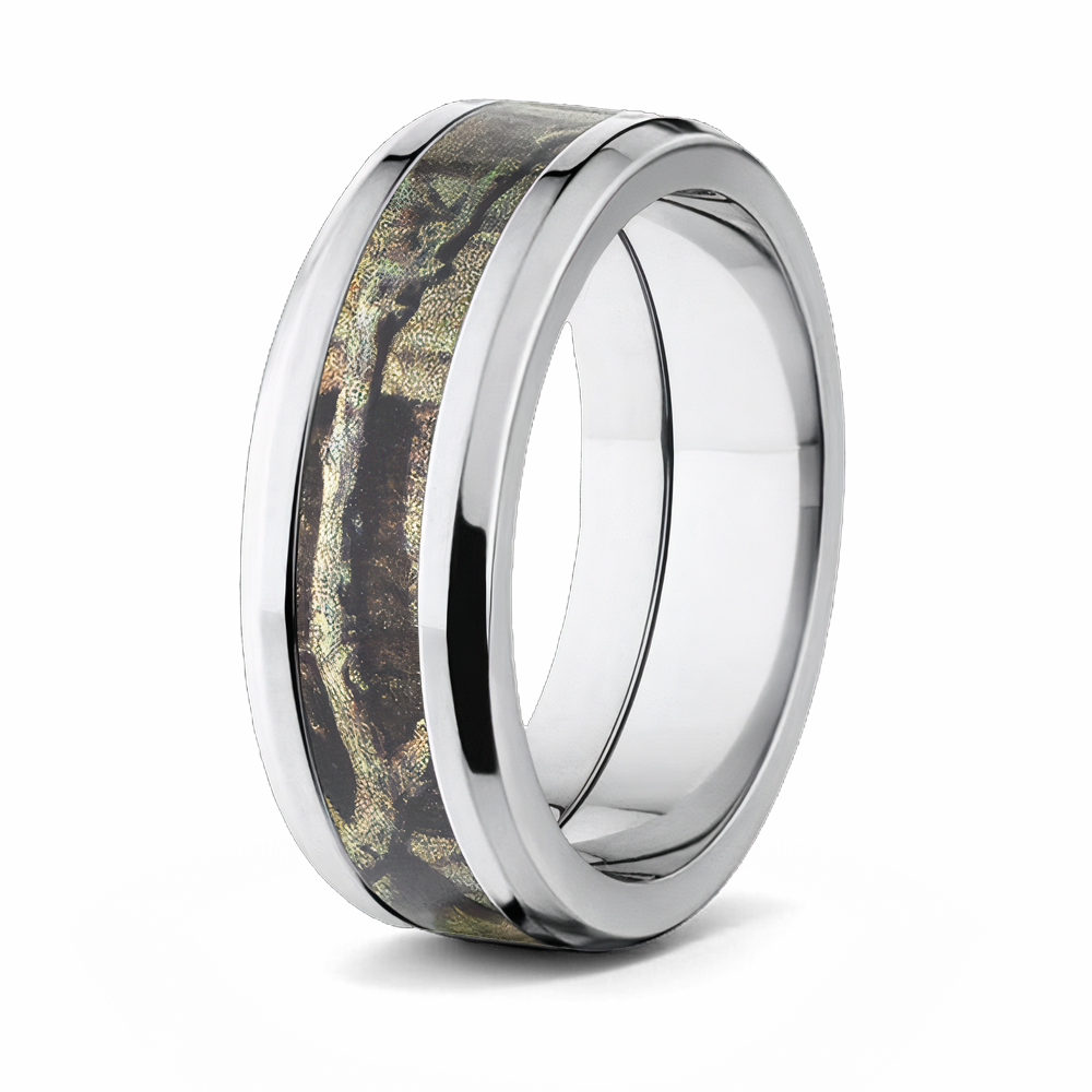 Mossy Oak Breakup Infinity Camo Ring - 8mm Tapered 