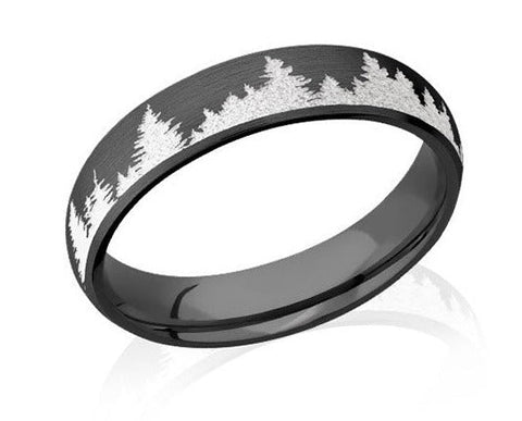 Clearance Black Forest Tree Ring for Her - 5mm SIZE 6.5