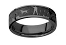 Laser Carved Duck Hunt Scenery Ring - 7mm Zirconium - Camo Ever After