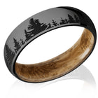 Black Forest Tree Line Ring wilth Whiskey Barrel Sleeve - Camo Ever After
