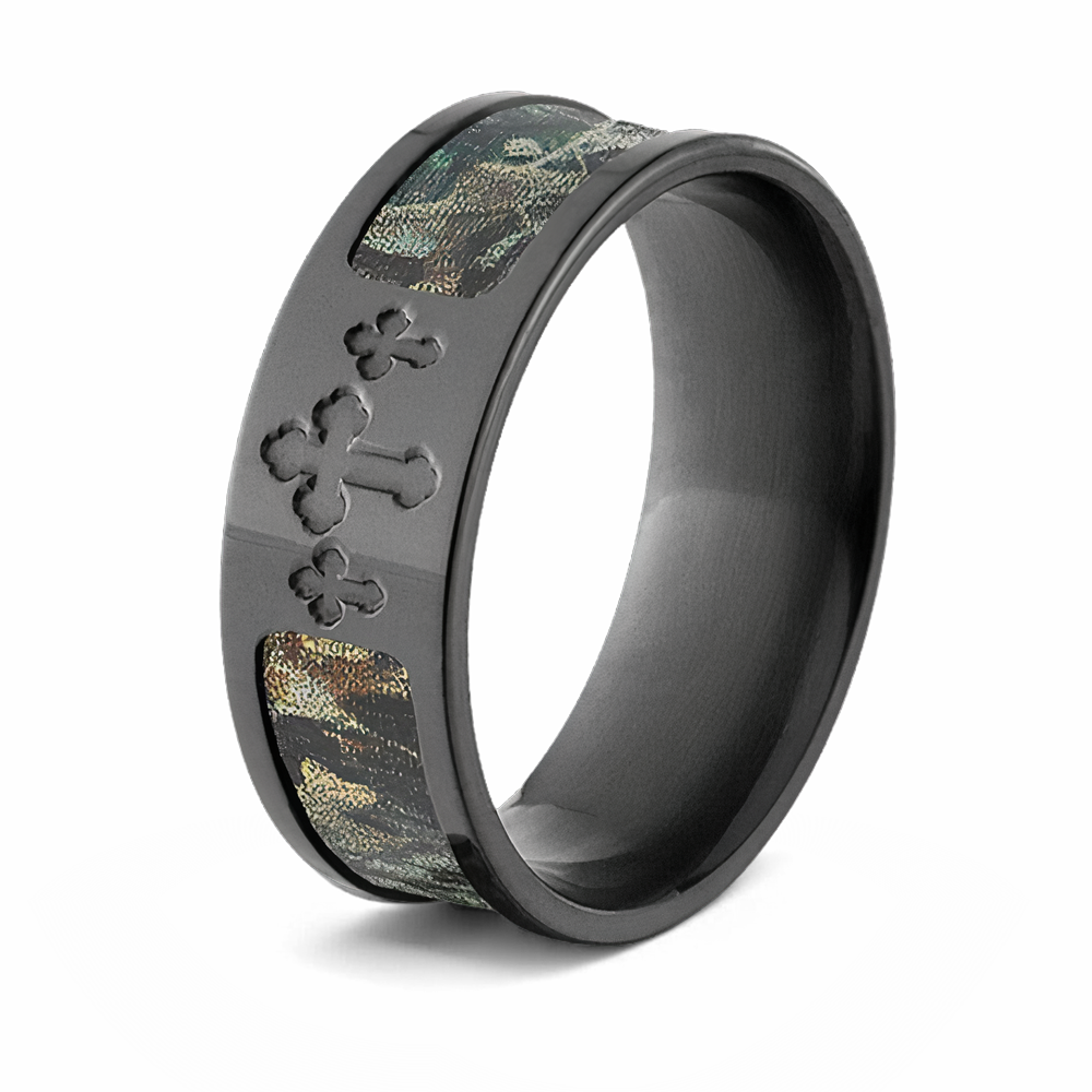 Camo Three Cross Ring - Realtree 