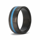 Carbon Fiber Thin Blue Line Ring 