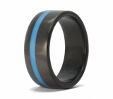 Carbon Fiber Thin Blue Line Ring 