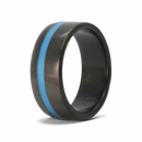 Carbon Fiber Thin Blue Line Ring 