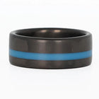 Carbon Fiber Thin Blue Line Ring 