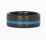 Carbon Fiber Thin Blue Line Ring 