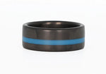 Carbon Fiber Thin Blue Line Ring 