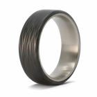 Carbon Fiber Wedding Band with Titanium Sleeve 
