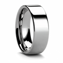 Flat Polished Cobalt Chrome Ring 4mm - 8mm 