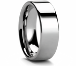 Flat Polished Cobalt Chrome Ring 4mm - 8mm 
