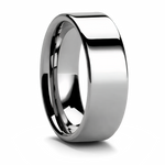 Flat Polished Cobalt Chrome Ring 4mm - 8mm 