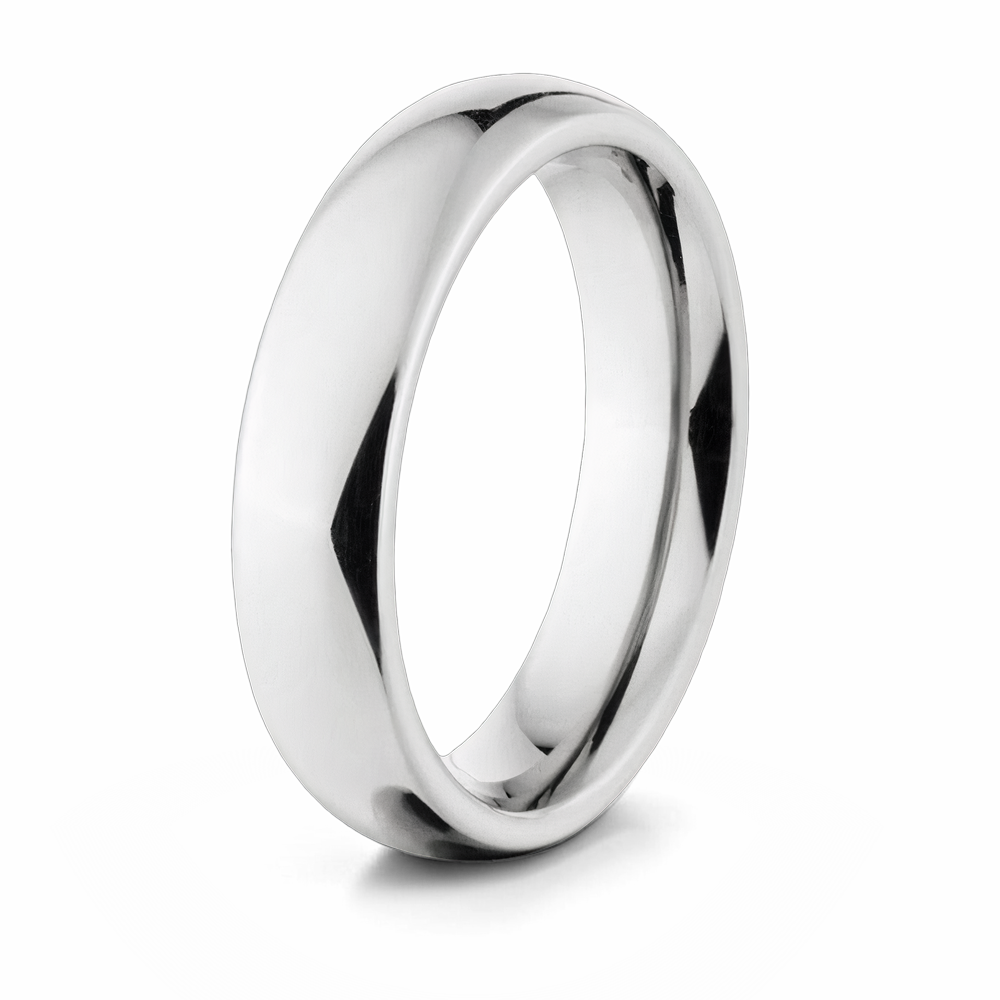 Cobalt Wedding Band - 4mm Domed 