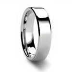 Flat Polished Cobalt Chrome Ring 4mm - 8mm 