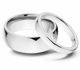 Cobalt Wedding Ring Set - 3mm & 8mm 