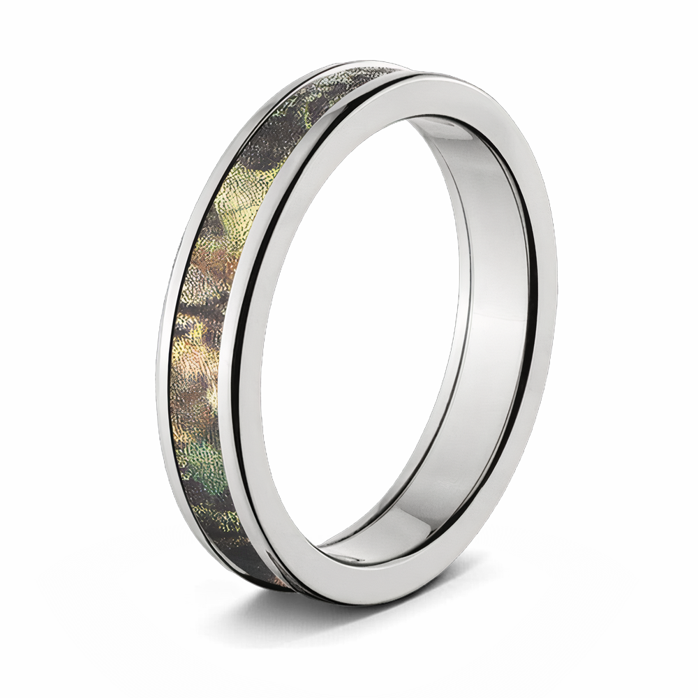 Mossy Oak Ring in 4mm Cobalt Chrome - Pick Your Pattern 