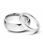Cobalt Wedding Ring Set - 8mm & 3mm 