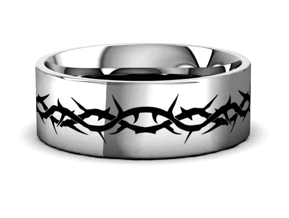 crown of thorns ring tungsten