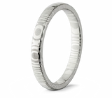 Damascus Steel Ring Domed 3mm 