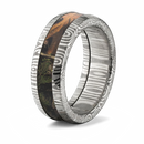 Damascus Steel Ring with Realtree Inlay - 8mm Domed 