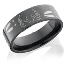 Clearance Deer Track and Antlers Ring - SIZE 11.5 