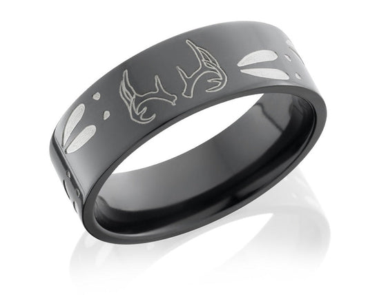Clearance Deer Track and Antlers Ring - SIZE 11.5 