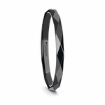 Diamond Faceted Ceramic Ring for Her 
