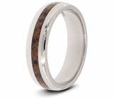 Dinosaur Bone Wedding Band - 6mm Domed 