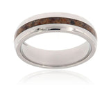 Dinosaur Bone Wedding Band - 6mm Domed 