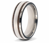 Dinosaur Bone Ring with Two Dino Grooves 