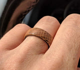 Whiskey Barrel Ring with Carbon Fiber Sleeve 