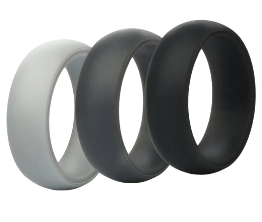 Silicone Rings - Solid Color Domed Profile 