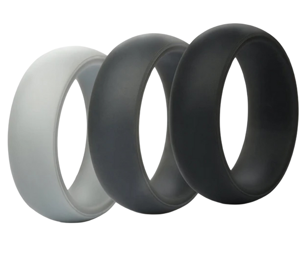 Silicone Rings - Solid Color Domed Profile 