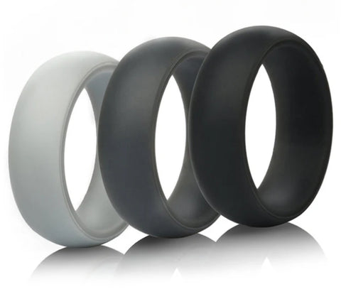 Silicone Rings - Solid Color Domed Profile