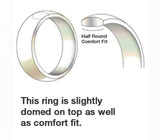Dinosaur Bone Wedding Band - 6mm Domed 