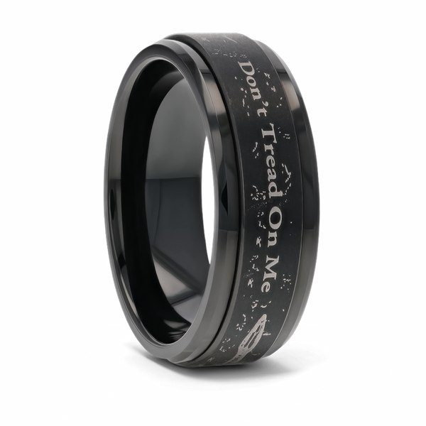 Don't Tread on Me Ring with Spinning Center 