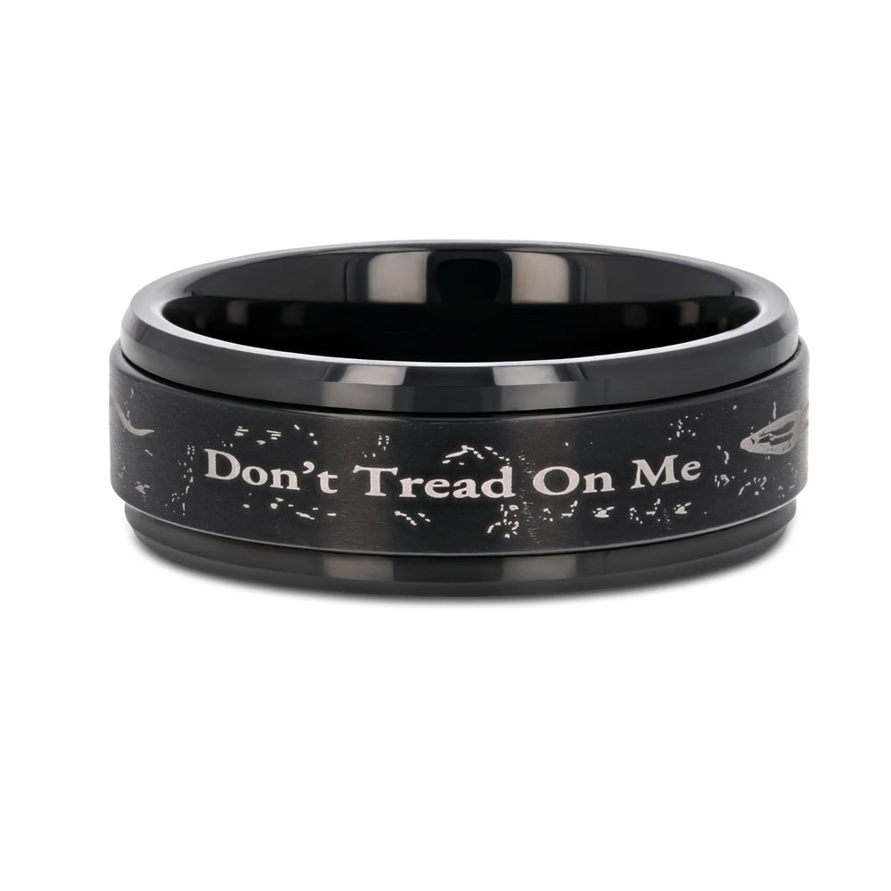 Don't Tread on Me Ring with Spinning Center - Camo Ever After