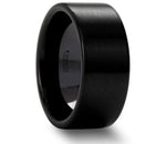 Flat Pipe Cut Black Ceramic Band - 4mm to 12mm 