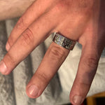 Duck Band Wedding Ring - 10mm Titanium 