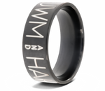 Black Two-Toned Duck Band - 8mm 