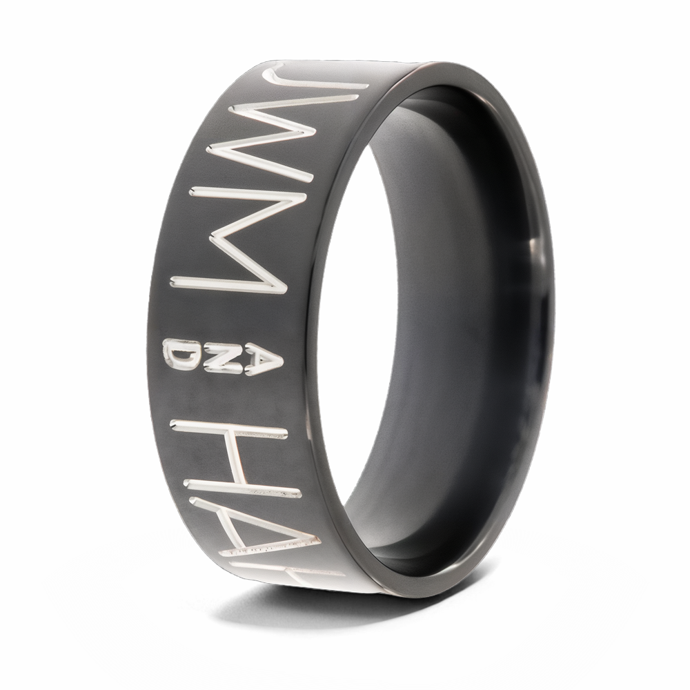 Black Two-Toned Duck Band - 8mm 