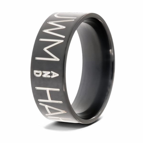 Black Two-Toned Duck Band - 8mm 