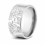 Duck Band Wedding Ring - 10mm Titanium 