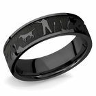 Laser Carved Duck Hunt Scenery Ring - 7mm Zirconium - Camo Ever After